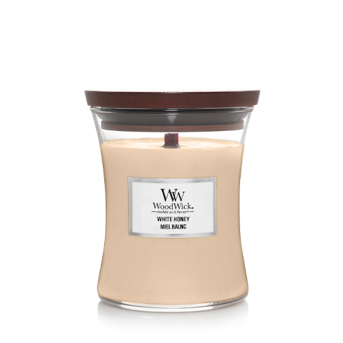 White honey נר ריחני שעון חול בינוני