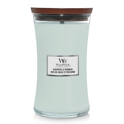 Sagewood and Seagrass נר ריחני שעון חול גדול