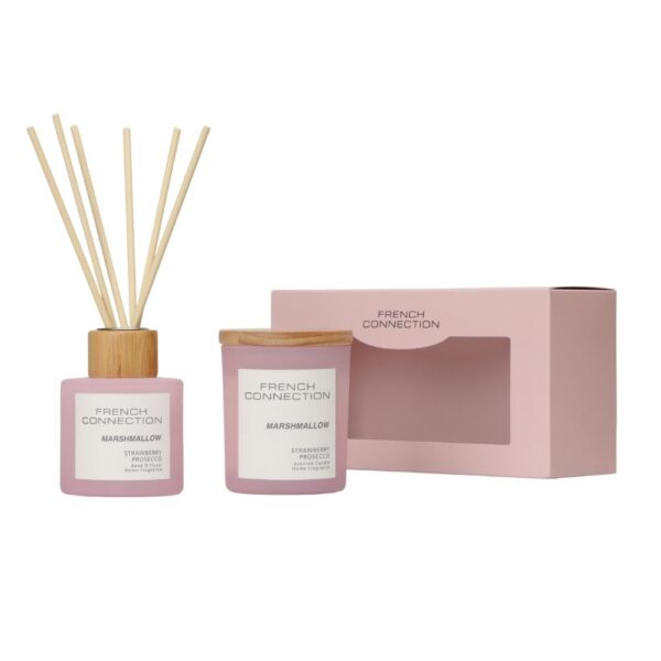 Strawberry and Prosecco Candle and Reed Diffuser Gift Set