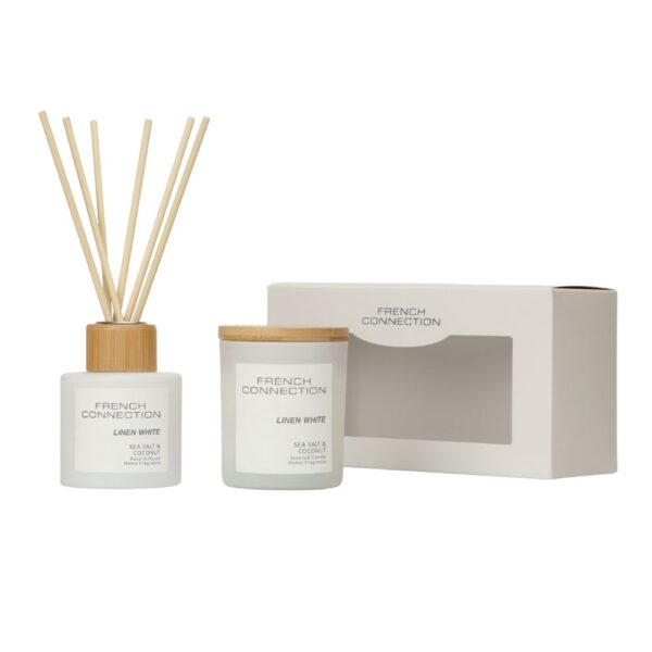 Sea Salt and Coconut Candle and Reed Diffuser Gift Set