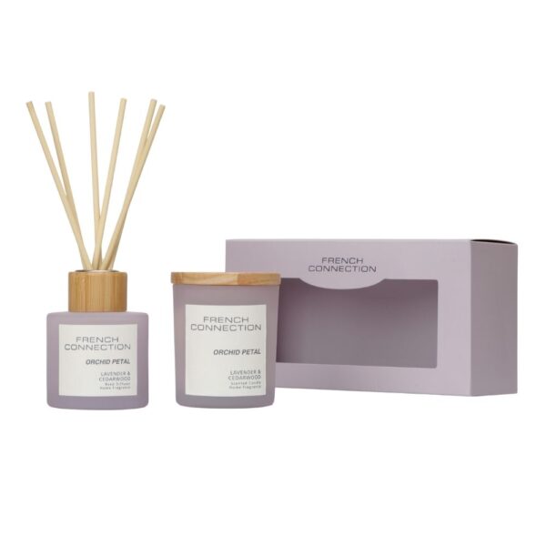 Lavender and Cedarwood Candle and Reed Diffuser Gift Set