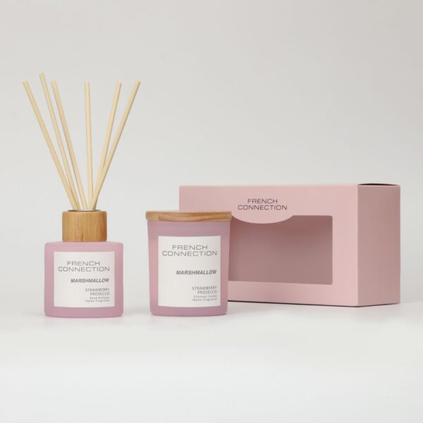Strawberry and Prosecco Candle and Reed Diffuser Gift Set