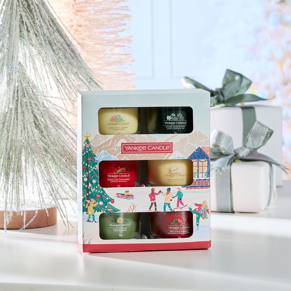 מארז של 6 נרות בגוונים חורפיים