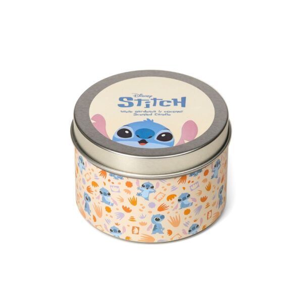 נר קרם עגול עם מכסה מתכת