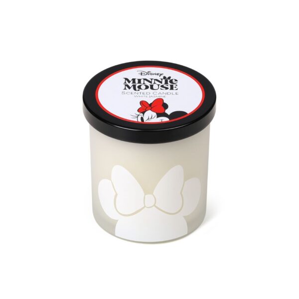 נר עגול לבן עם מכסה מתכת