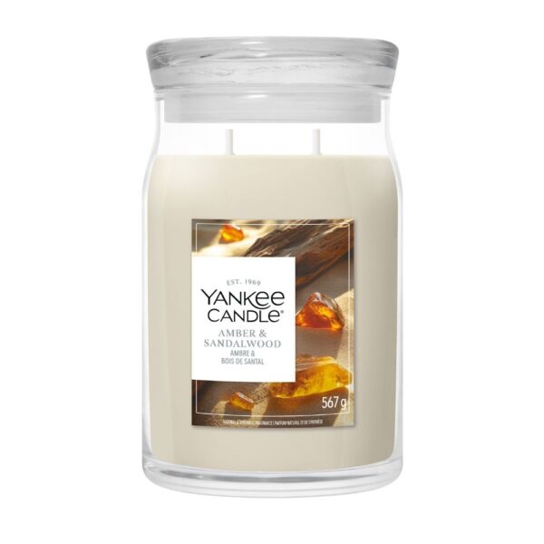 Amber and Sandalwood נר ריחני גדול